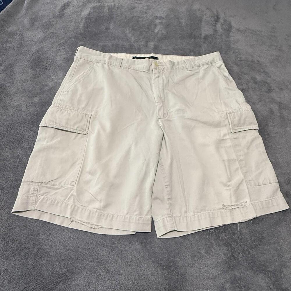 Nautica Explorer Shorts Mens Size 38 Light Beige Cargo Pockets Outdoor Casual